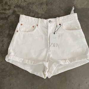 Zara NWT White Denim Shorts